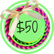 Load image into Gallery viewer, gift card for hula hoops $50