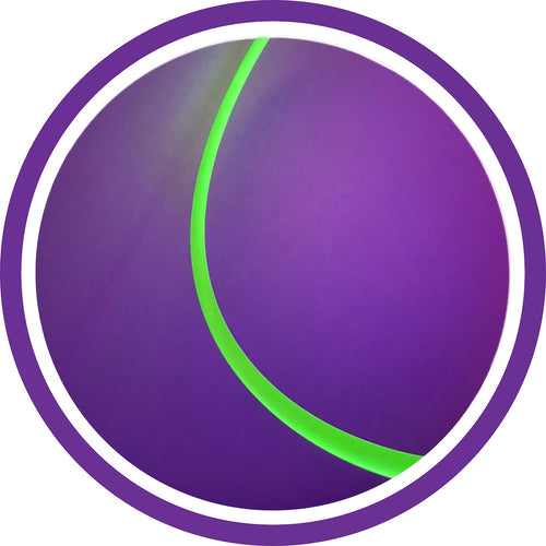 stylised image of a glowing tube on purple background