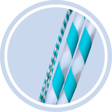 Load image into Gallery viewer, circular icon of two clear polypro hoops half taped with blue grip tape