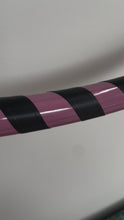 Load and play video in Gallery viewer, striped fire hoop wrapped in vinyl