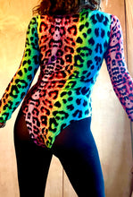Load image into Gallery viewer, Psychadelic Leopard Bodysuit