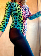 Load image into Gallery viewer, Psychadelic Leopard Bodysuit