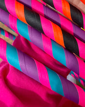 Load image into Gallery viewer, 3 stripe adult weighted fitness hoops close up of grip tape