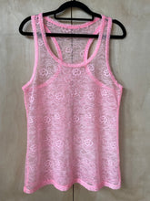 Load image into Gallery viewer, Pink Lace Tank Top