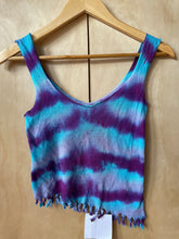 Load image into Gallery viewer, tiedye top in purple and blue size 10