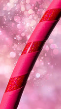 Load image into Gallery viewer, close up of pink glitter hula hoop for beginners
