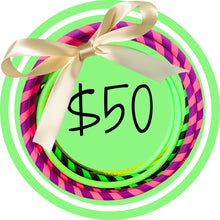 Load image into Gallery viewer, gift card for hula hoops $50
