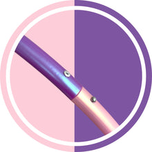Load image into Gallery viewer, close up of pink and purple hula hoop snap mechanism
