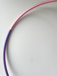 pink and purple half and half hula hoop