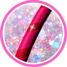 Load image into Gallery viewer, pink sparkly hula hoop with pink grip tape and glitter
