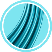 Load image into Gallery viewer, close up of teal polypro hoops
