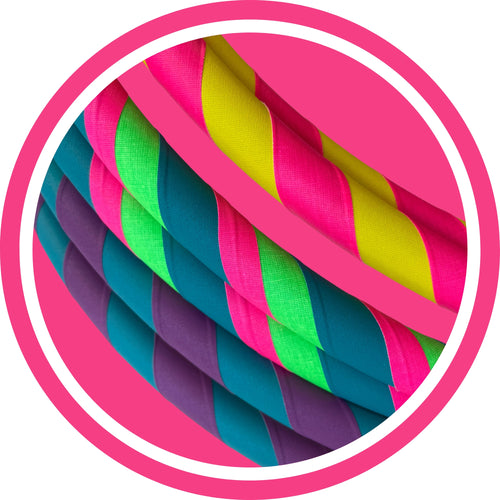 colourful striped hula hoops icon