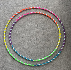 rainbow hoops in two sizes