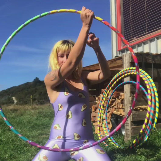 rainbow hoop spin