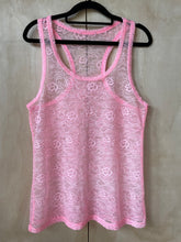 Load image into Gallery viewer, Pink Lace Tank Top
