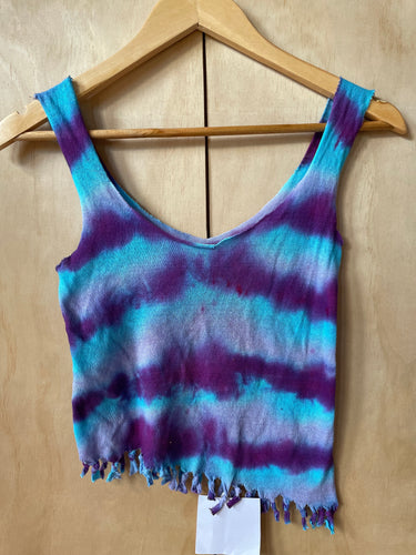 tiedye top in purple and blue size 10