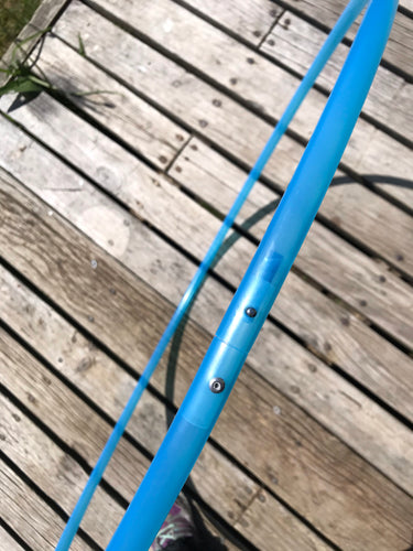 blue polypro hula hoop