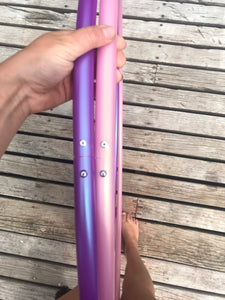 purple and pink hulahoops 