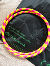 Load image into Gallery viewer, colourful adult hula hoop NZ with compostable packaging
