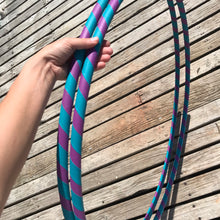 Load image into Gallery viewer, purple and turquoise hula hoops
